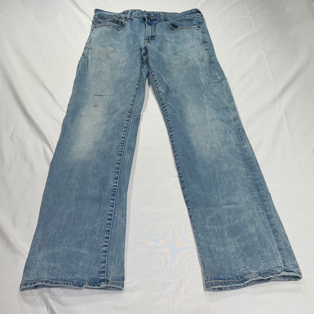 American Eagle Mens Original Straight Extreme Flex Light Wash Jeans 32x32